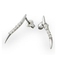 KOLCZYKI SREBRNE Z CYRKONIAMI NA SZTYFT SREBRO PRÓBY 925