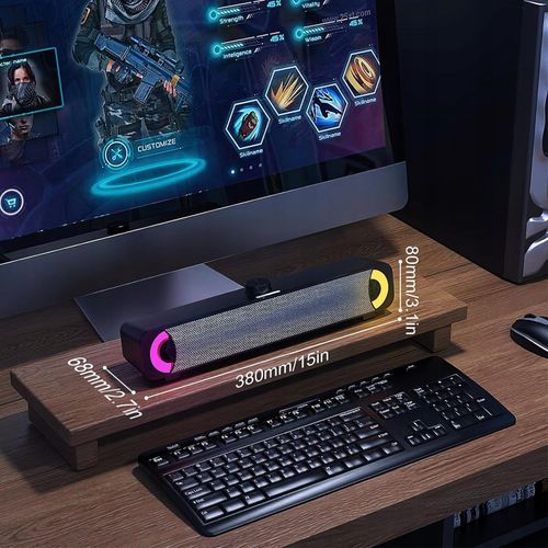 GŁOŚNIK KOMPUTEROWY USB AUX SOUNDBAR RGB HPYLIF -H Oświetlenie RGB na Arena.pl
