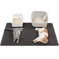 Mata pod Kuwetę dla Kota 120x90 cm Wodoodporna Antypoślizgowa Czarna Duża