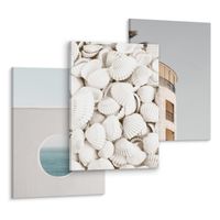 Obrazy Do Salonu Sypialni Muszle MORZE Miasto Natura 90cm x 40cm