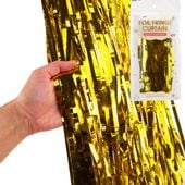 KURTYNA FOLIOWA DEKORACYJNA ZŁOTA SYLWESTER ŚLUB