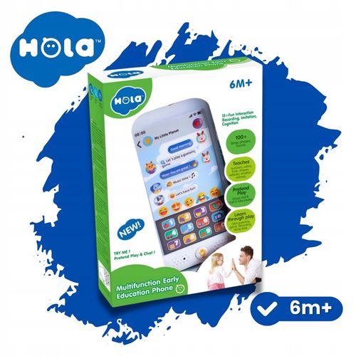 Hola Interaktywny telefon dla dzieci smartfon edukacyjny 100 dźwięków gra na Arena.pl