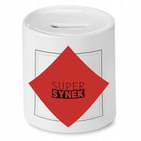 Skarbonka Dla Syna Super Synek Prezent Z Nadrukiem Ze Zdjęciem