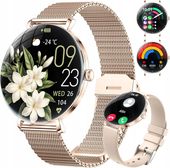 ZEGAREK DAMSKI SMARTWATCH DLA KOBIETY SLIM FUNKCJA ROZMOWY PULS WODOODPORNY