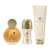 Avon Far Away Zestaw Perfumy 50ml + Kulka + Balsam