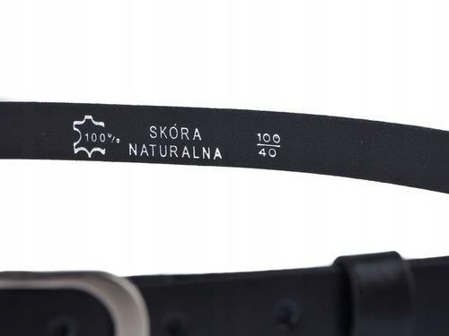 Pasek skórzany SCORPION czarny męski SKÓRA na Arena.pl