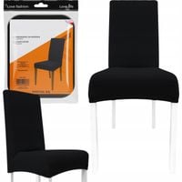 Elastyczny pokrowiec na krzesło VERGIONIC – czarny. dopasowujący się