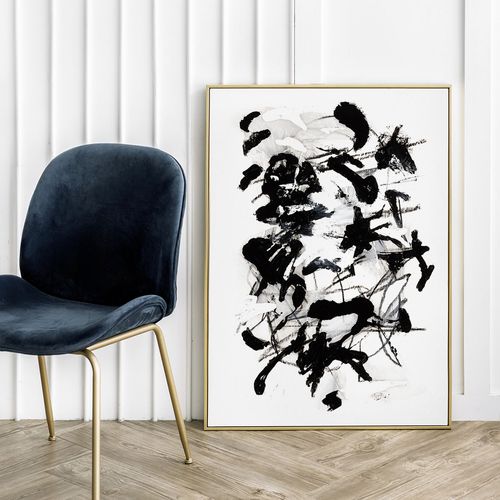 Plakat abstrakcja czarno biała 40x50 cm na Arena.pl