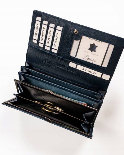 duży portfel damski o fakturze imitującej skórę węża - 4u cavaldi na Arena.pl