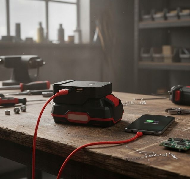 Adapter baterii Parkside zasilacz USB do ładowania na akumulator zdjęcie 5