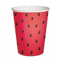 Kubeczki papierowe czerwone arbuz, 10 szt.