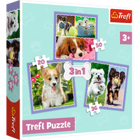 Puzzle - 3w1 - Urocze pieski - Trefl 34854