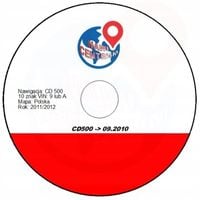 Płyta Mapa Polski 2011/2012 CD500 Opel (10 znak VIN: 9 i A)