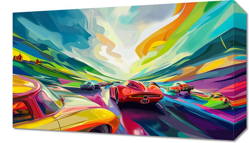 Obraz 50x30cm Wyścig Przy Barwach zdjęcie 1