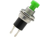 Przełącznik Push PBS ON plastik okrągły zielony