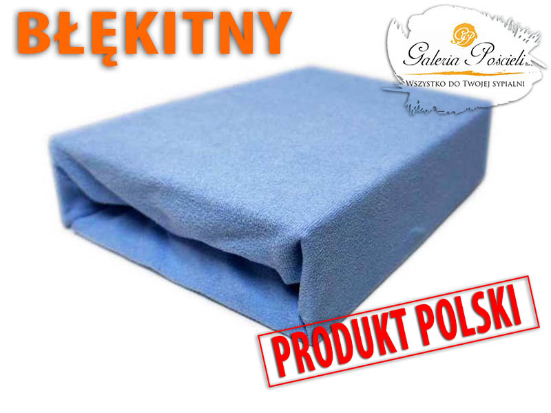 Prześcieradło frotte 140x200cm BŁĘKITNY zdjęcie 2