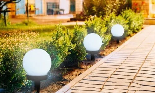 lampa solarna MLECZNA KULA lampka 15cm 4 LED P-015 na Arena.pl