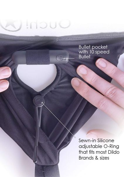 Vibrating Strap-On Thong With Removable Rear Straps - Xs/S zdjęcie 12