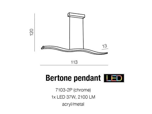 Lampa wisząca BERTONE 7103-2P Azzardo +LED na Arena.pl