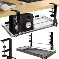 DUŻA PÓŁKA ORGANIZER WIESZAK NA PRZEWODY KABLE ROUTER BIURKO