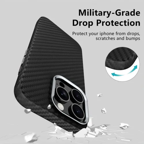 Etui Tech-Protect Ion Carbon MagSafe na iPhone 14 - czarne na Arena.pl