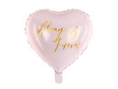 Balon foliowy serce always forever jasny różowy, 45 cm