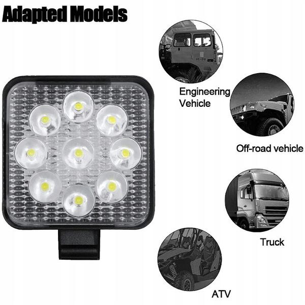 Halogen lightbar-doświetlacz Led 10-30V/27W 2400lm zdjęcie 13