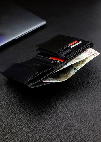 Portfel Męski Pierre Cardin Skórzany Czarny Pojemny RFID Torebka Certyfikat na Arena.pl