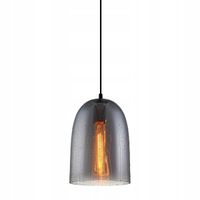 Italux Tabby Lampa wisząca czarna, szkło, E27, ściemniana 110cm