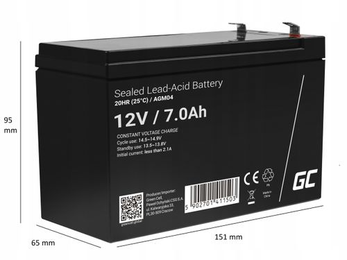 Green Cell Akumulator 12V/7Ah (AGM04) na Arena.pl