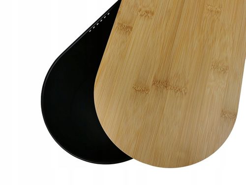 CHLEBAK POJEMNIK NA PIECZYWO Z POKRYWĄ DESKĄ DO KROJENIA CZARNY CH01 na Arena.pl