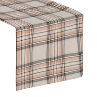 Obrus dekoracyjny PIRITU 140x140 Eurofirany krata beżowa