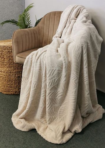 KOC GRUBY NA PREZENT TŁOCZONY WZÓR NARZUTA DLA CÓRKI 150x200 BEŻOWY na Arena.pl