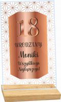 STATUETKA TABLICZKA 18 urodziny życzenia spersonalizowany prezent nadruk UV