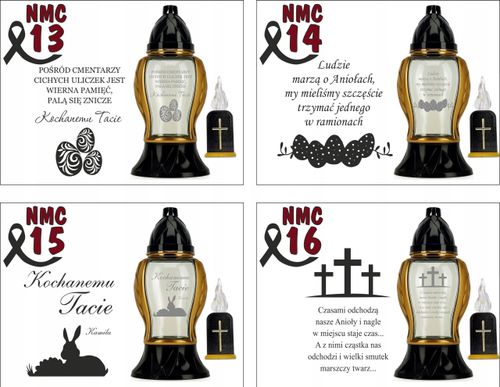 Ozdobny Znicz z Twoim grawerem Napisem Personalizowany dla dziadka na Arena.pl