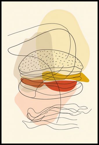 Plakat 67,5x100cm Cieniutki Burger na Arena.pl
