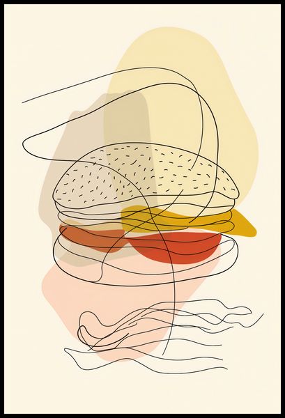Plakat 67,5x100cm Cieniutki Burger zdjęcie 2