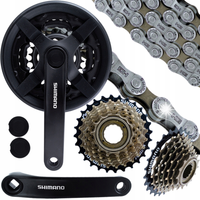 SHIMANO Łańcuch Wonobieg Korba 42/34/24 6-Rrzędowy Zestaw Napędu Do Roweru