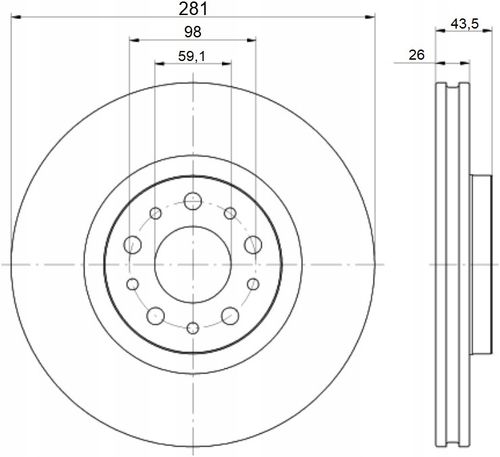 TARCZA HAM PRZOD 281X26 V MIKODA na Arena.pl
