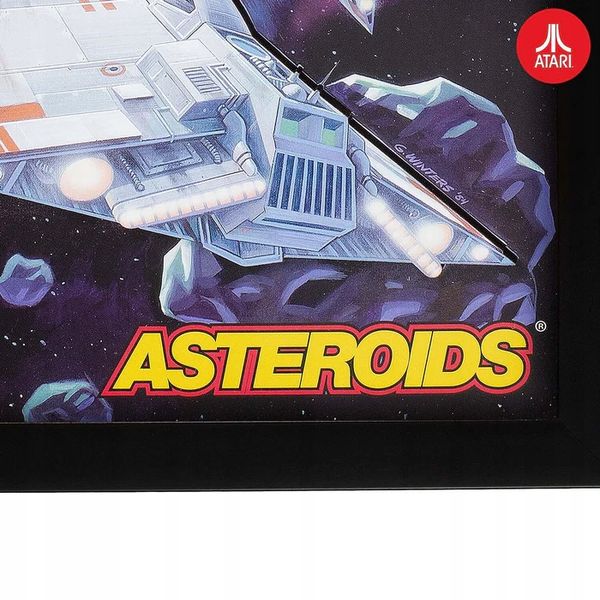 dekoracja ścienna obraz atari 3d wall art asteroids retro zdjęcie 2