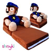 FOTEL DLA DZIECI ROZKŁADANY FOTELIK PLUSZOWY PUFA PRODUKT POLSKI