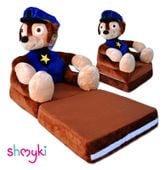 FOTEL DLA DZIECI ROZKŁADANY FOTELIK PLUSZOWY PUFA PRODUKT POLSKI