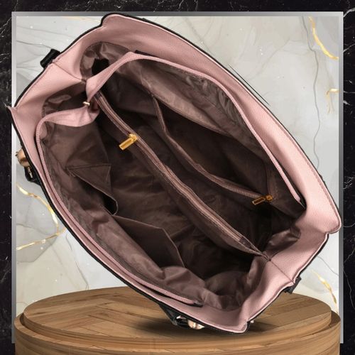 Torebka Damska Skórzana BAD&BAGS Na Ramię Torba Shopperka Czarna Pojemna na Arena.pl