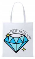 Dla Pszczelarza Na Prezent Torba Eco Biała Shopper Z Nadrukiem Ze Zdjęciem