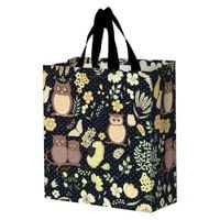 torba na zakupy 14l 30x14x33 sówki czarna 1szt