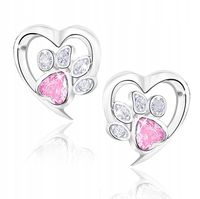 Srebrne kolczyki dla dziewczynki łapki wkrętki sztyfty srebro próba 925