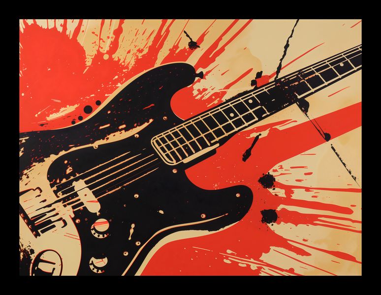 Plakat 20x15cm Gitara Elektryczna zdjęcie 2