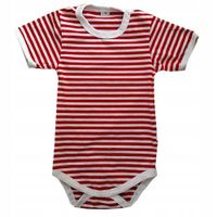 Body krótki rękaw 116 cm Czerwone Paski