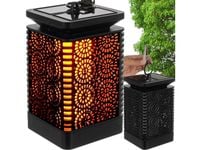 Lampa solarna lampion znicz led latarenka ogrodowa czujnik płomień