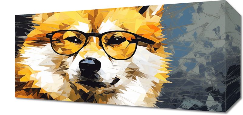 Obraz 40x20cm Intelektualny Psiak zdjęcie 1